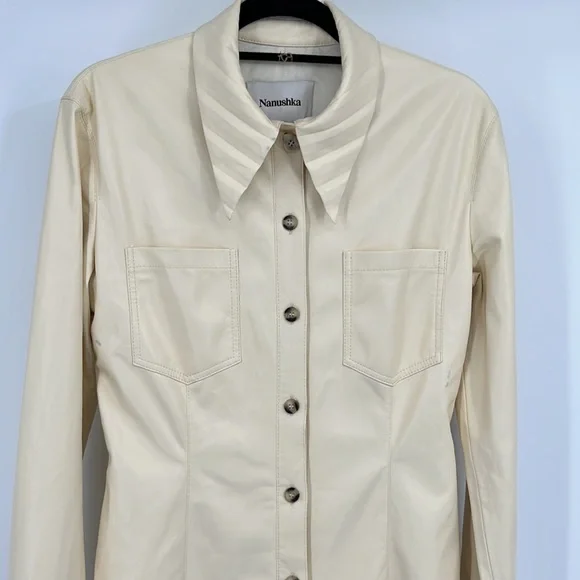 Nanushka Tegan Dress in Vanilla - Picture 7 of 14